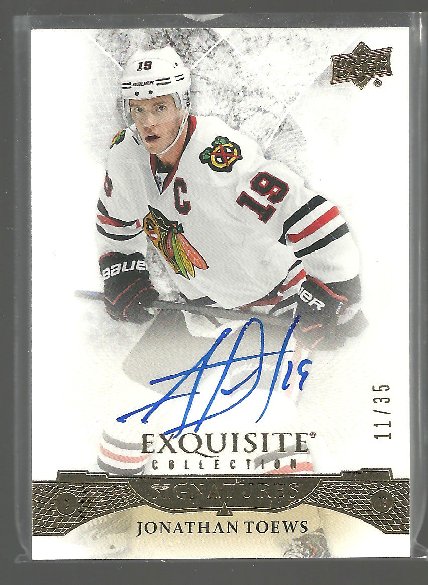 (image for) 2015-16 Exquisite Collection Signatures #ESJT Jonathan Toews